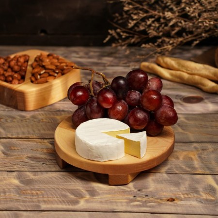 Deep Menzhitsa 2 sections + Serving board on the legs ADELICA, 15 × 15 × 4 cm, 18 × 18 × 4 cm, birch, as a gift for impregnation 100 ml-3
