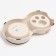 Double bowl for slow feeding 30.5 x 17 x 5 cm, beige