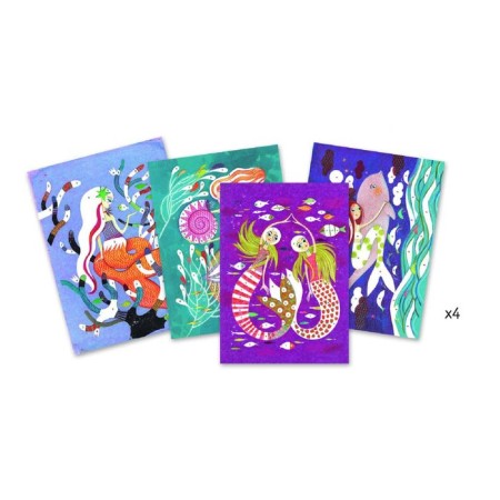 Coloring with sparkles "Mermaids"-1