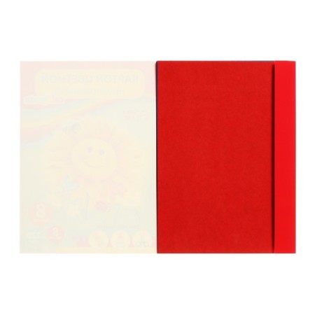 Cardboard of color A5, 8 sheets, 8 colors "Sunflower", Non -merciful, 220 g/m2, in the folder-4
