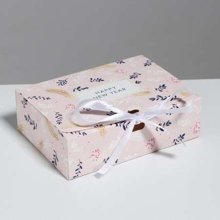 Folding Gift Box "New Year", 16.5 x 12.5 x 5 cm, New Year-1