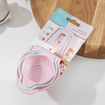 A set for baking, 3 objects: a strainer, a separator for eggs, funnel, color mix-2