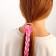 Glass braid, 42 cm, pink color
