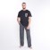 Homemade male set (T -shirt/pants) "Friendly Family", color Anthracite, size 58