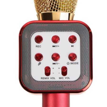 Microphone for Karaoke Belsis Ma3002BK, 3 W, 1200 mAh, Bluetooth, FM, Microsd, Red-2