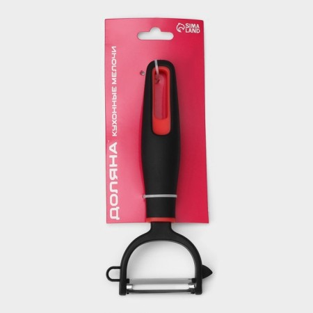 Vegetable cleaning of Digma, 17 cm, stainless steel, black color, red-9