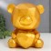 Piggy bank Plastic "Bear with Heart" gold 14.5x14x17 cm