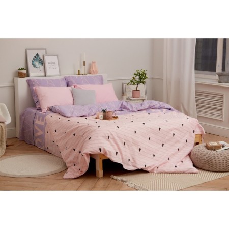 Bed linen "Ethel" euro Violet Love 200*217 cm, 240*220 cm, 70*70 cm - 2 pcs-10