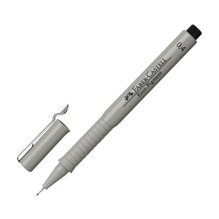 The handle capillary for drawing and drawing Faber-Castell Liner ECCO Pigment 0.4 mm, pigment, black, 166499-3