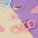 Hair set "Ariel" (4 gum 4 cm, 2 invisibility 5 cm) Classic fruits, pink