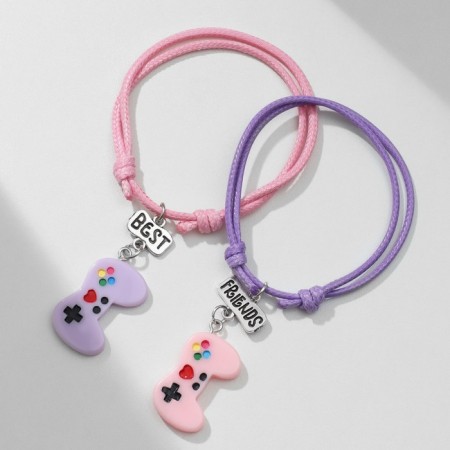 Bracelets "Demetrons" game joysticks, lilac-pink color, 7 cm-3