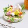 Easter decor "Kurochka and hares" 13.5 × 13.5 × 8 cm