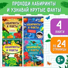 Set of books “Labyrinths and Facts: Pass the Labyrinth and find out the fact!”, 4 books