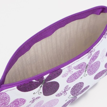 Lightning cosmetic bag, white/purple color-2