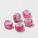 Bead "Paints", 1.1 × 0.8, white-pink color