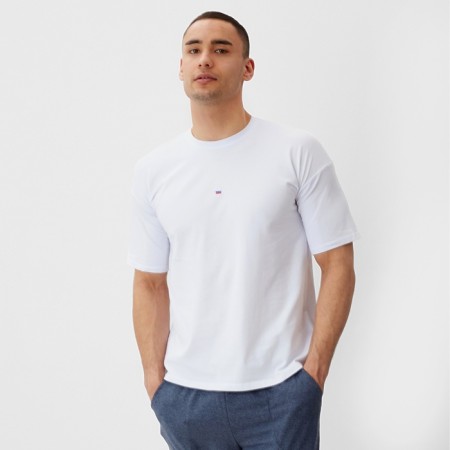 Menku Menaku T-shirt: Exclusive Print Color White, Rr. 52