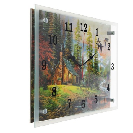 Carty clock is wall-mounted, interior "house by the water", silent, 25 x 35 cm-1