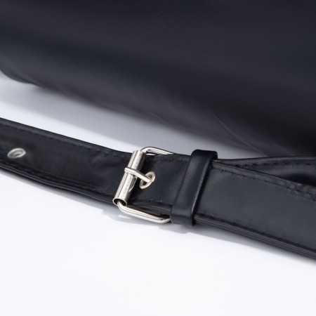 Bag Cross-Bodi with a zipper, black color-4