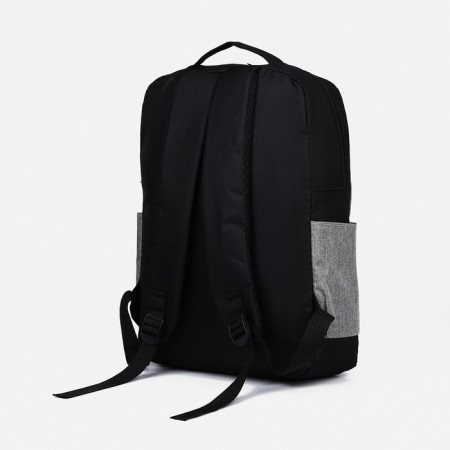 Set of men's backpack on a zipper with USB, external pocket, cosmetic bag, bag, color gray color-2