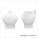 Serving set Magistro Crotone, 2 items: milkman 300 ml, sugar tower 300 ml, white color
