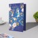 Birthday card!" Flowers, cake, blue tones, congregre, embossing, 12.5x19.4 cm