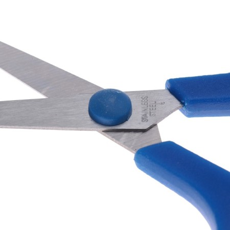 Chancellery scissors "Tropic", 13.5 cm, plastic handles, blister, hull mix-8