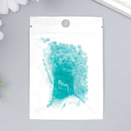 Glass beads 8/0 "Matte translucent. Sea" 10 g-2