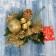 Decor "Winter Dreams" Rosehip in Bisser, 18 cm, gold