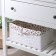 Basket for storage laid handmade Daulin "Flowerers", 42 × 28 × 19 cm, white color