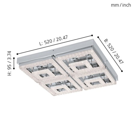 Fratelo lamp, 8x6W Led, 3000k, 5000lm, chromium color-2
