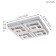 Fratelo lamp, 8x6W Led, 3000k, 5000lm, chromium color