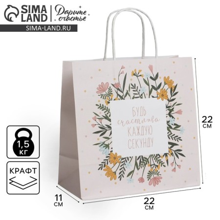 Gift package, packaging, "Happiness", 22 x 22 x 11 cm