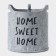 Sweet Home storage basket, 25 × 20 × 22 cm, gray color