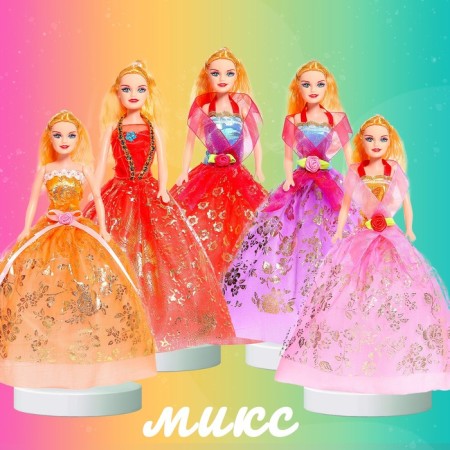 Кукла-модель «Лиза» в платье, МИКС-3