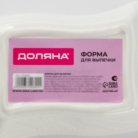 Baking a foam -resistant ceramic of the Dolyan “Rectangle. Menno ", 17 × 9 × 5.5 cm, white color-8