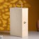 Gift box 34 × 21.5 × 10 cm is wooden, with a covering lid, with a handle