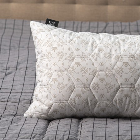 Bamboo pillow+latex 40x60cm, high, bamboo. fiber/natures. Latex, TIK, PE100%