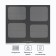 Hon surface Delvento V60i74S110, induction, 4 burners, sensor, gray-black