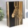 Safe Brush Tree leatherette "Golden Zebra" 27x18x7 cm