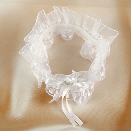 Garter for the bride "Elites", white-4