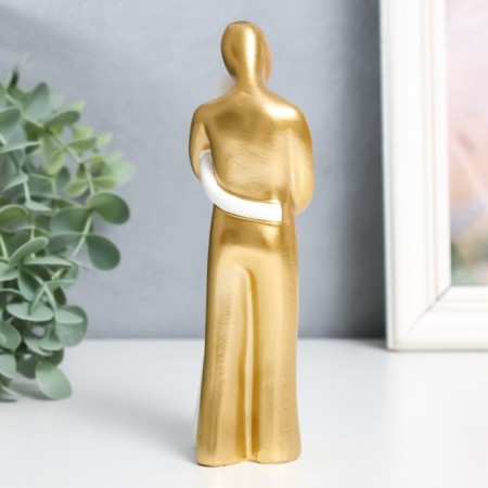 Souvenir Polstone "Dad, Mom and I" with a white-gold 15x5 cm-1