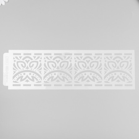 Tencil of border plastic "Geometric ornament" 40x12 cm-2