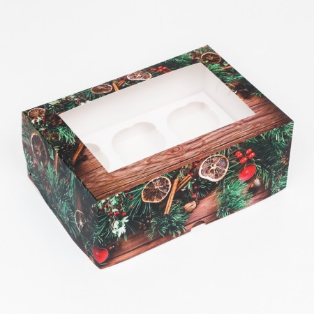 Packaging for 6 cupcakes with the window "Gift for you", 25 x 17 x 10 cm-1