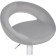 Baric stool OAZIS Metal/velor, chrome/gray 51x50x77 cm