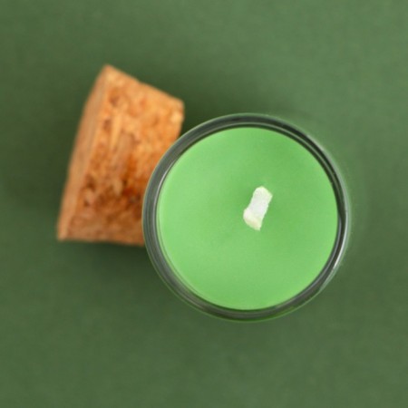 New Year's candle in the spruce cones flask-7