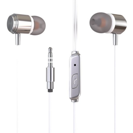 Headphones More Choice G51, microphone, vacuum, 105 dB, 32 Ohm, 3.5 mm, 1.2 m, white