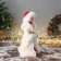 Snow Maiden "chic" in a white-red fur coat and mittens, moves, 40 cm