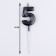 Candle in the cake on the skewer "Fine", the number "5", black, 5 cm