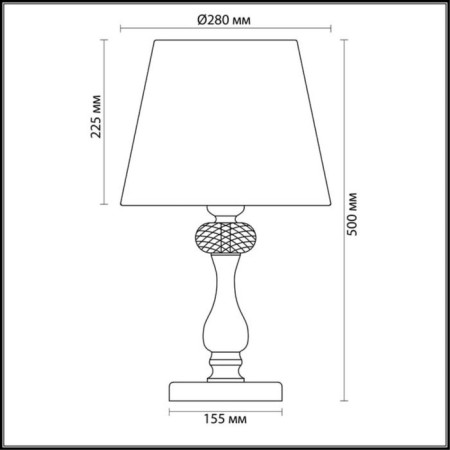 Gaellori table lamp 1x40W E14, 28x28x48 cm-2