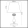 Gaellori table lamp 1x40W E14, 28x28x48 cm